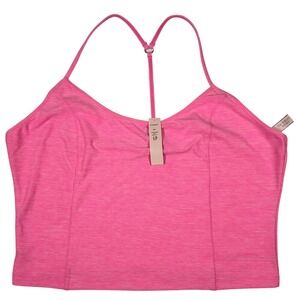 Victoria's Secret PINK Heathered Crop Tank Top Athletic Racerback XXL